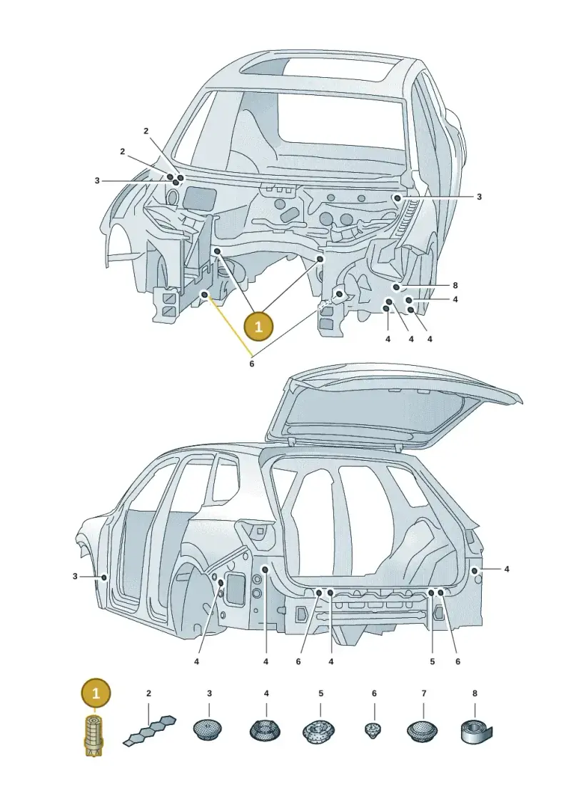 4L0819419 — Volkswagen Touareg (2017-2023) diagram 439803036, position 1