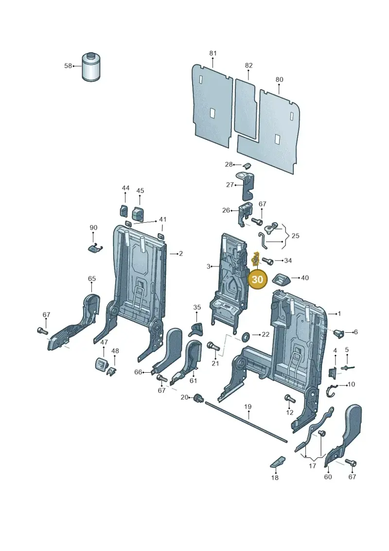 4L0883481 — Volkswagen Touareg BlueMotion (2014-2018) diagram 693885700, position 30