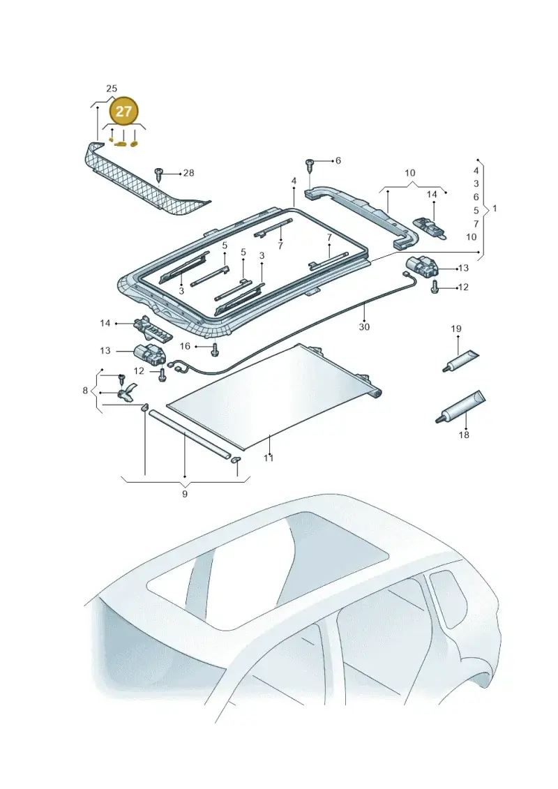 4L0898671B — Volkswagen Tiguan (2009-2019) diagram 688877100, position 27