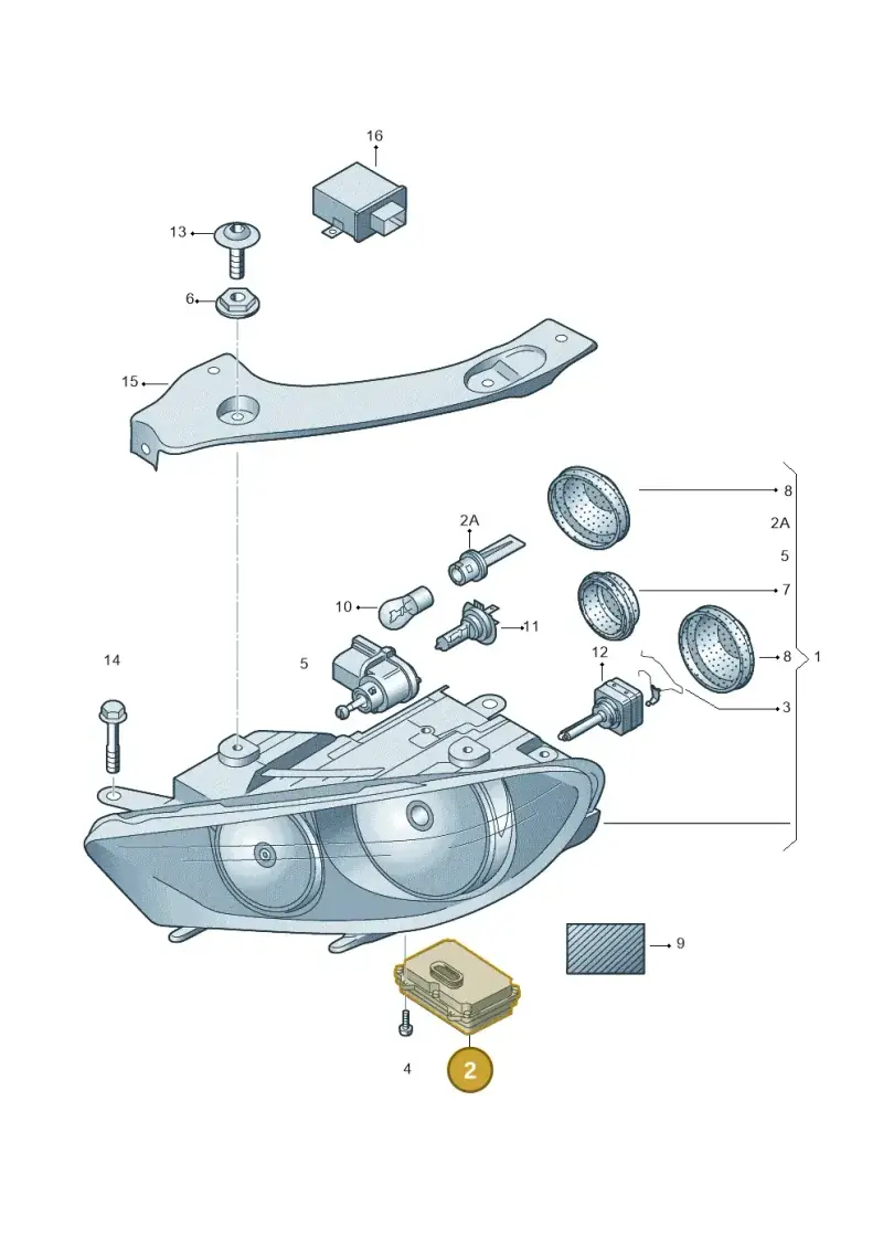 4L0907391 — Volkswagen Scirocco 2.0 (2008-2014) diagram 651941200, position 2