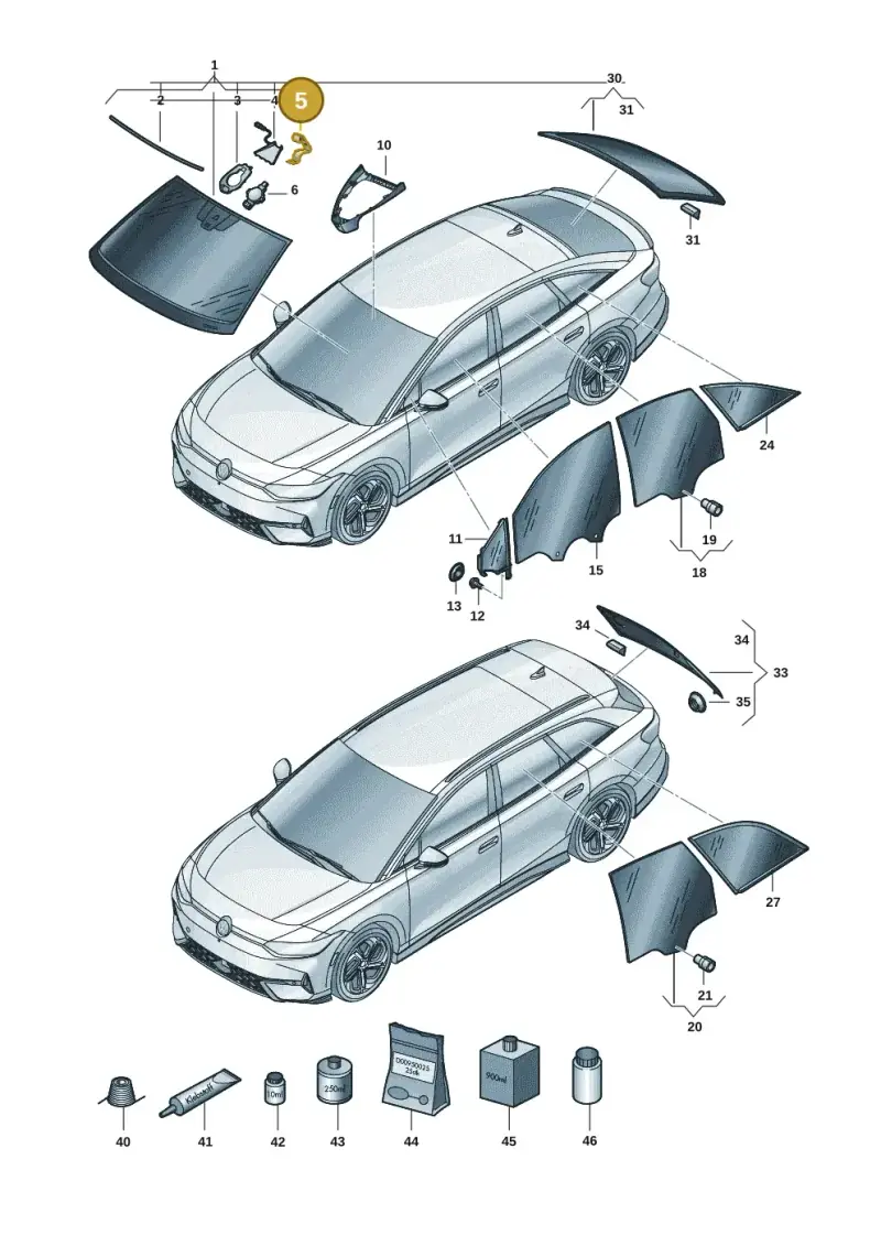 4L0907671 — Volkswagen ID.7 Limousine Pro (2023-) diagram 14b845000, position 5