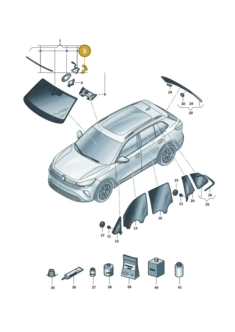 4L0907671 — Volkswagen Tiguan 2.0 (2023-) diagram 57x845000, position 5