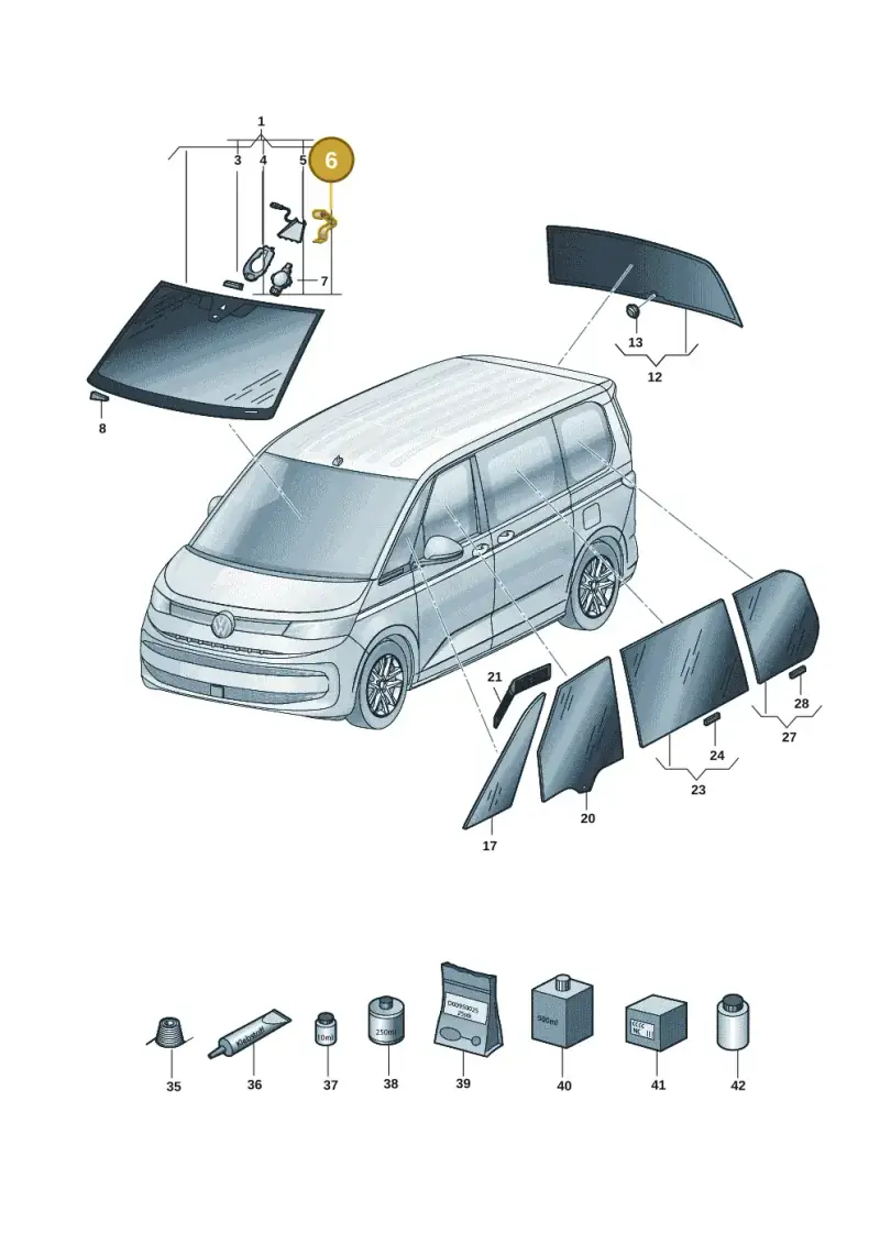 4L0907671 — Volkswagen Multivan (2021-) diagram 7t0845000, position 6