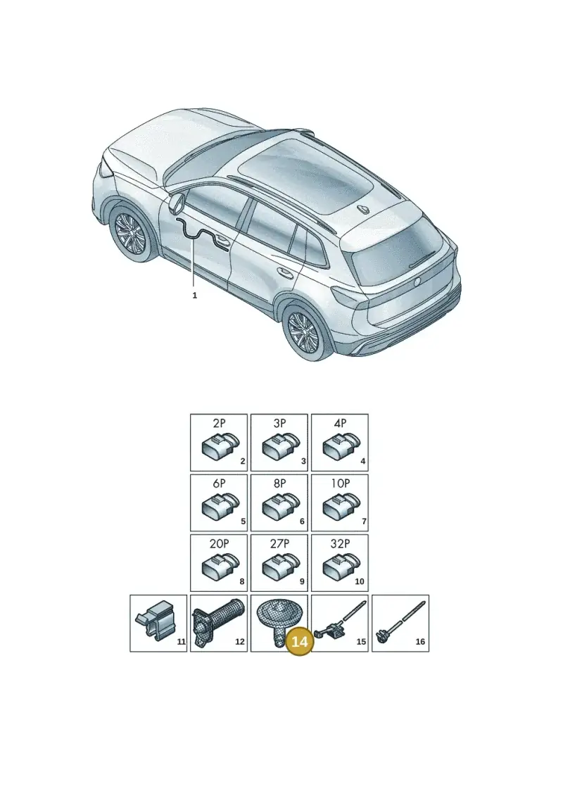 4L0971841 — Volkswagen Tiguan 2.0 (2023-) diagram 57x972300, position 14