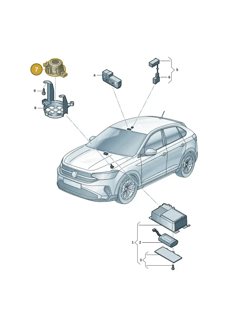 4M0035454C — Volkswagen Taigo (2021-2024) diagram 2f0035600, position 7