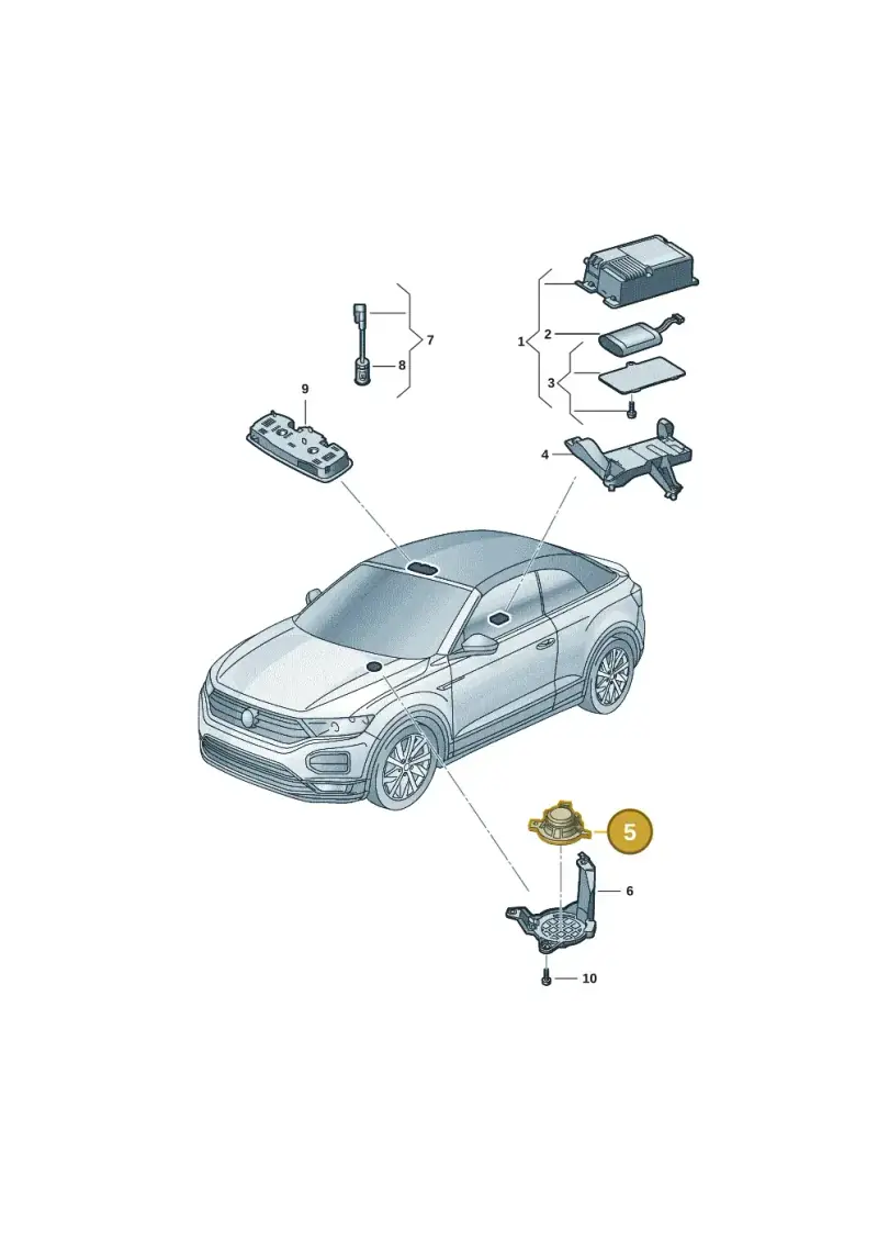 4M0035454C — Volkswagen T-Roc convertible 1.5 (2019-2024) diagram 2gk035060, position 5