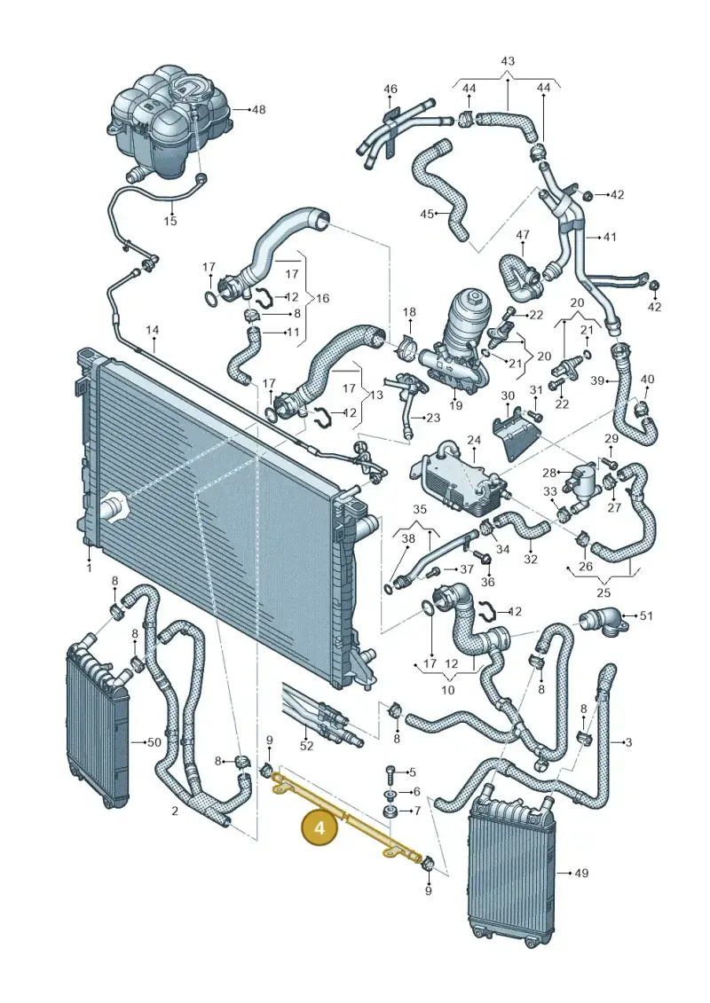 4M0121070F — Volkswagen Touareg (2017-2023) diagram 439121390, position 4