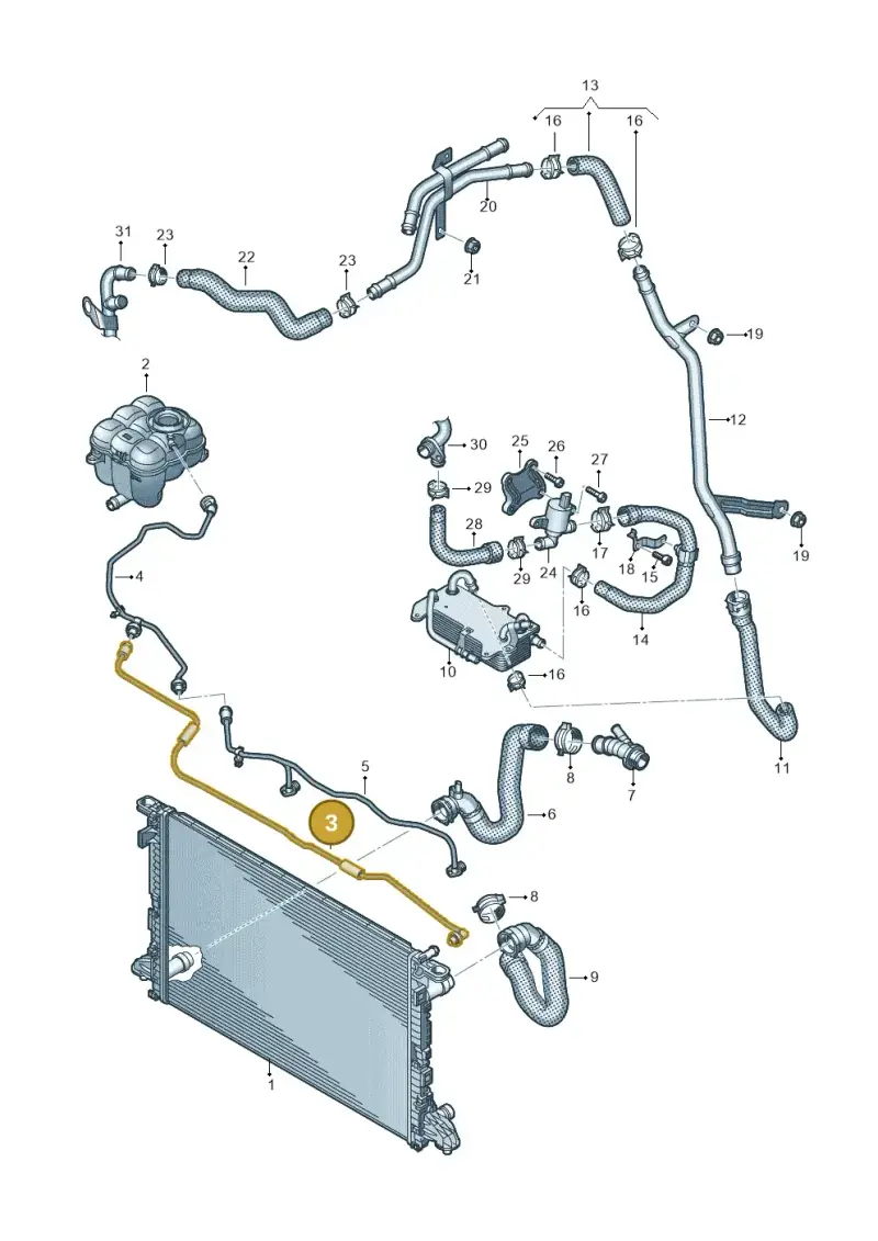 4M0121081CN — Volkswagen Touareg (2017-2023) diagram 439121310, position 3