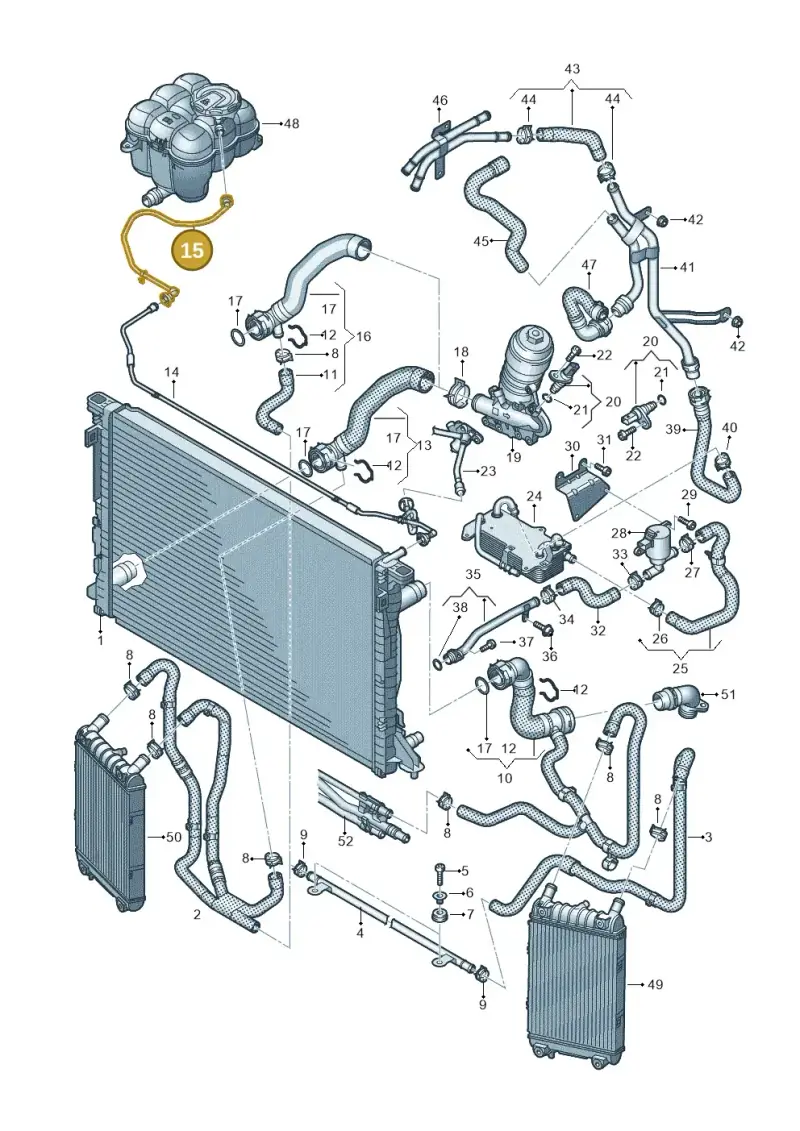 4M0121081CT — Volkswagen Touareg (2017-2023) diagram 439121390, position 15