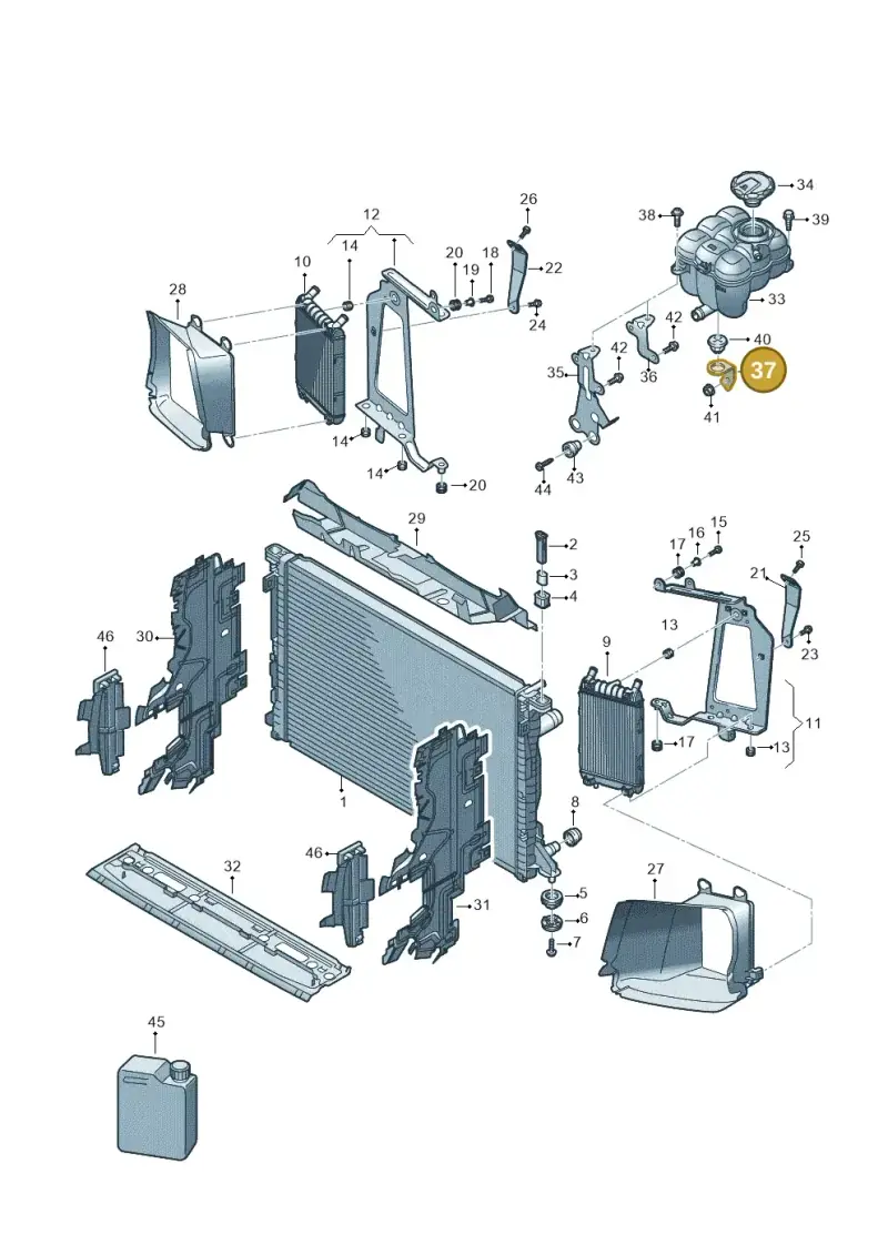 4M0121232E — Volkswagen Touareg (2017-2023) diagram 439122300, position 37