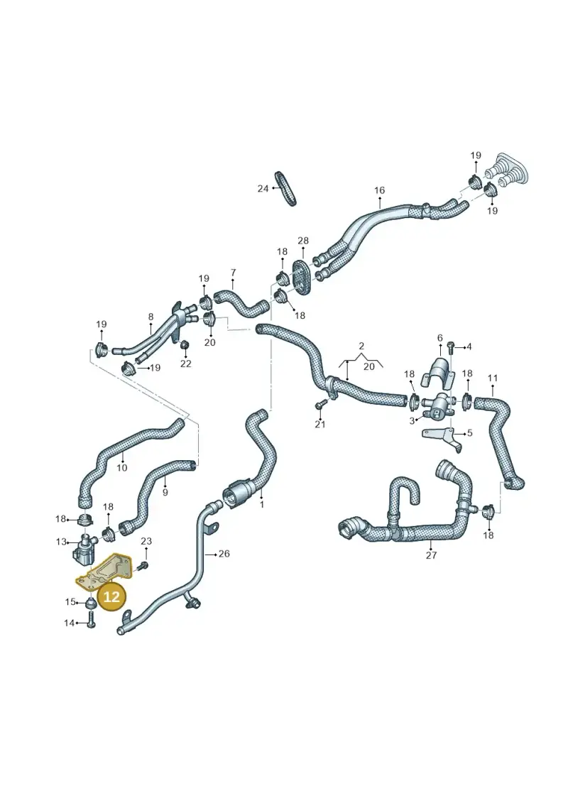 4M0121233DA — Volkswagen Touareg (2017-2023) diagram 439819800, position 12