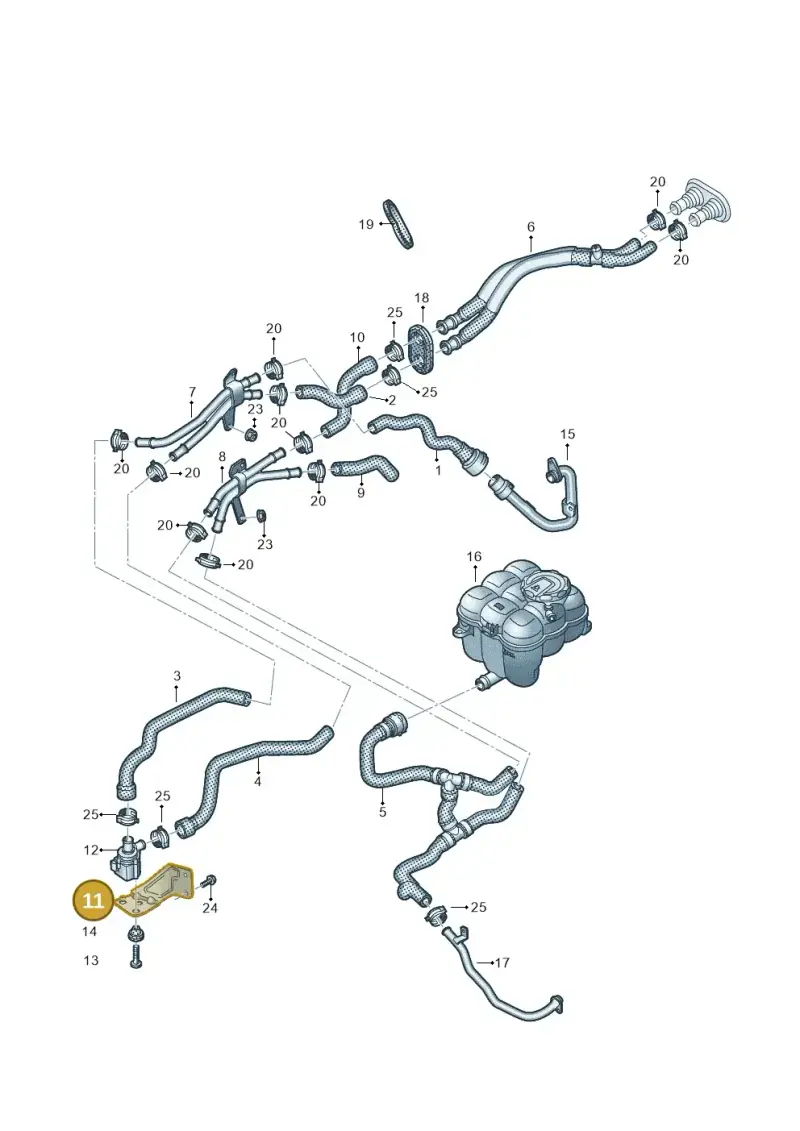 4M0121233DA — Volkswagen Touareg (2017-2023) diagram 439819900, position 11