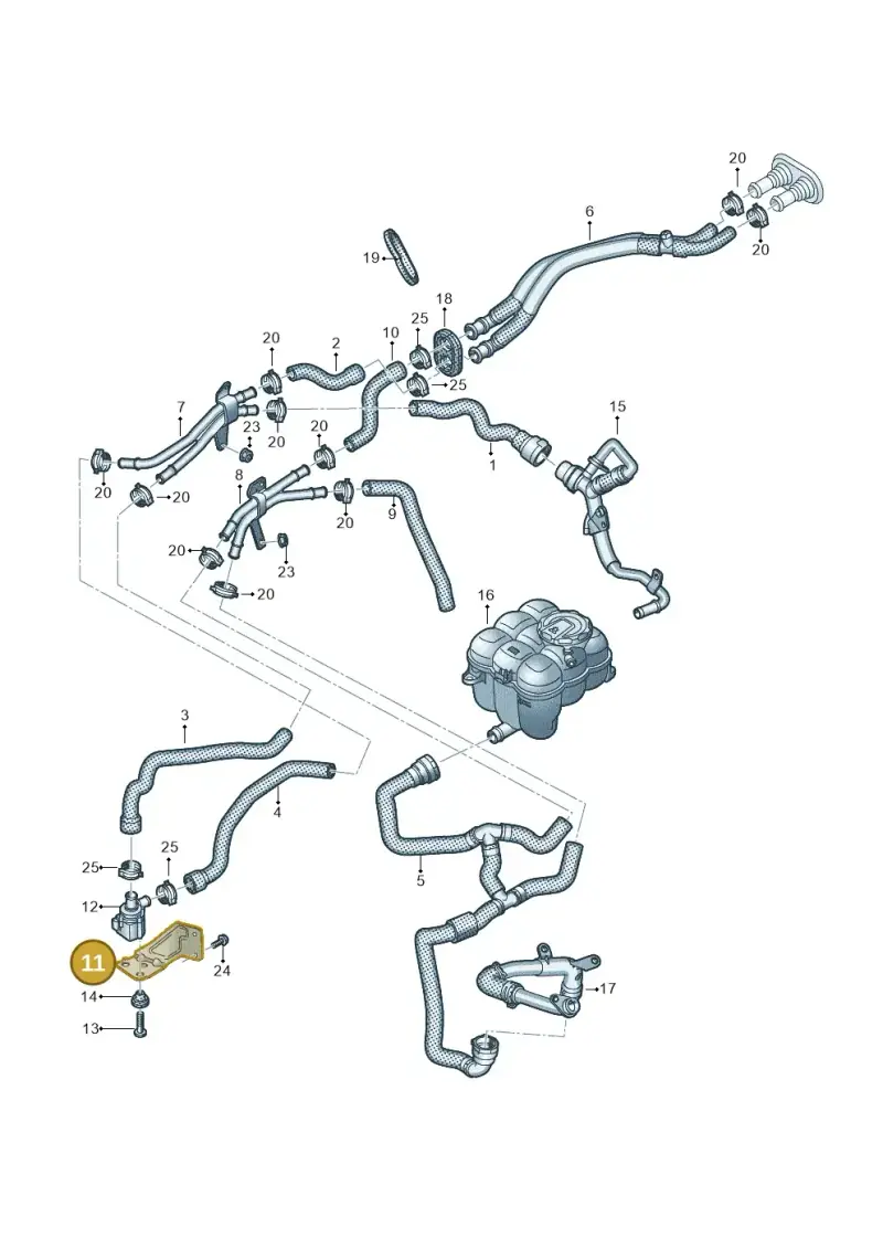 4M0121233DA — Volkswagen Touareg (2017-2023) diagram 439819940, position 11