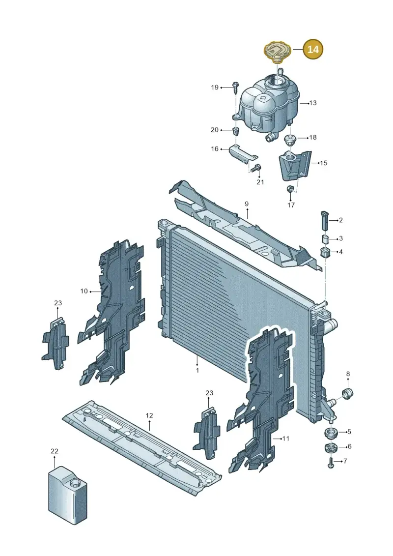 4M0121321Q — Volkswagen Touareg (2017-2023) diagram 439122200, position 14