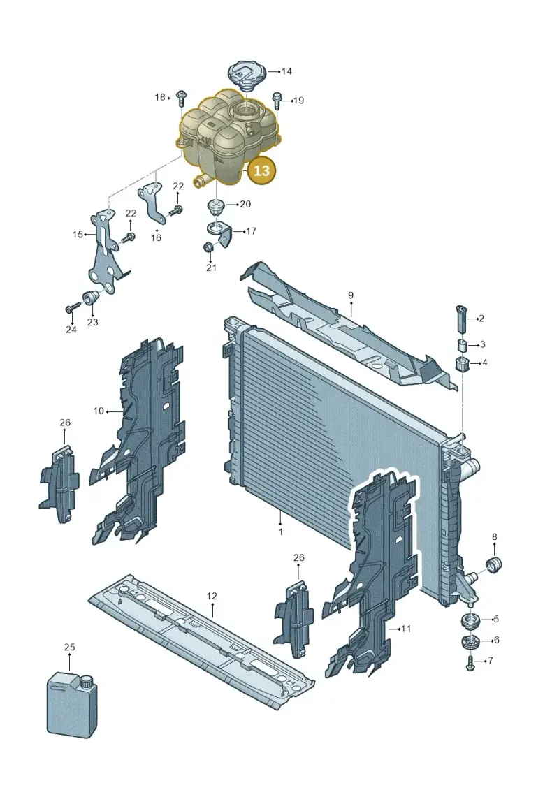 4M0121403G — Volkswagen Touareg (2017-2023) diagram 439122310, position 13