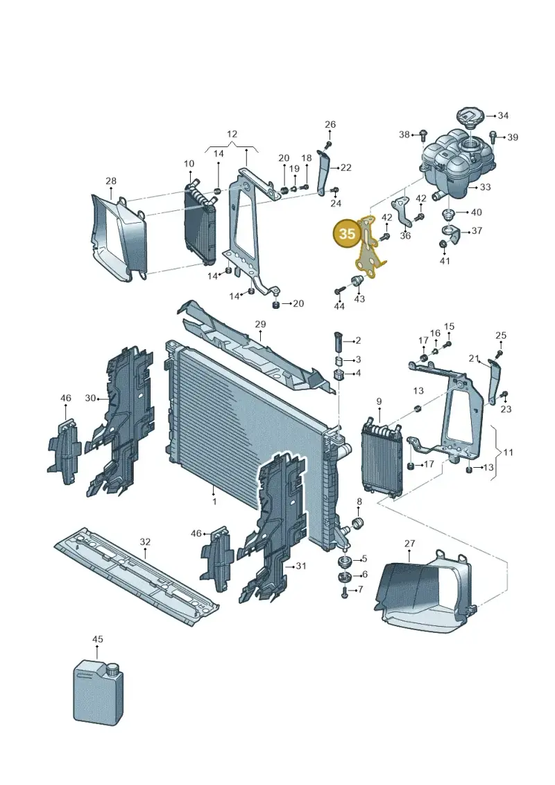 4M0121409A — Volkswagen Touareg (2017-2023) diagram 439122300, position 35