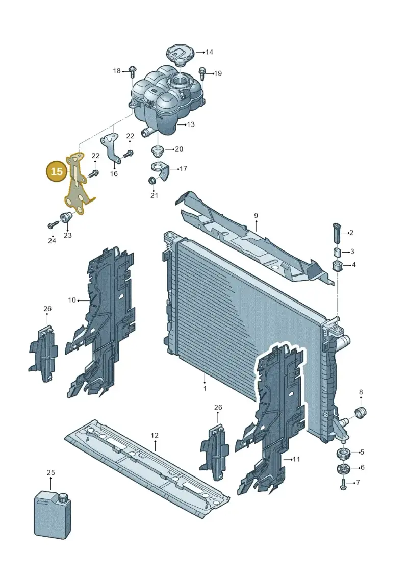 4M0121409A — Volkswagen Touareg (2017-2023) diagram 439122310, position 15