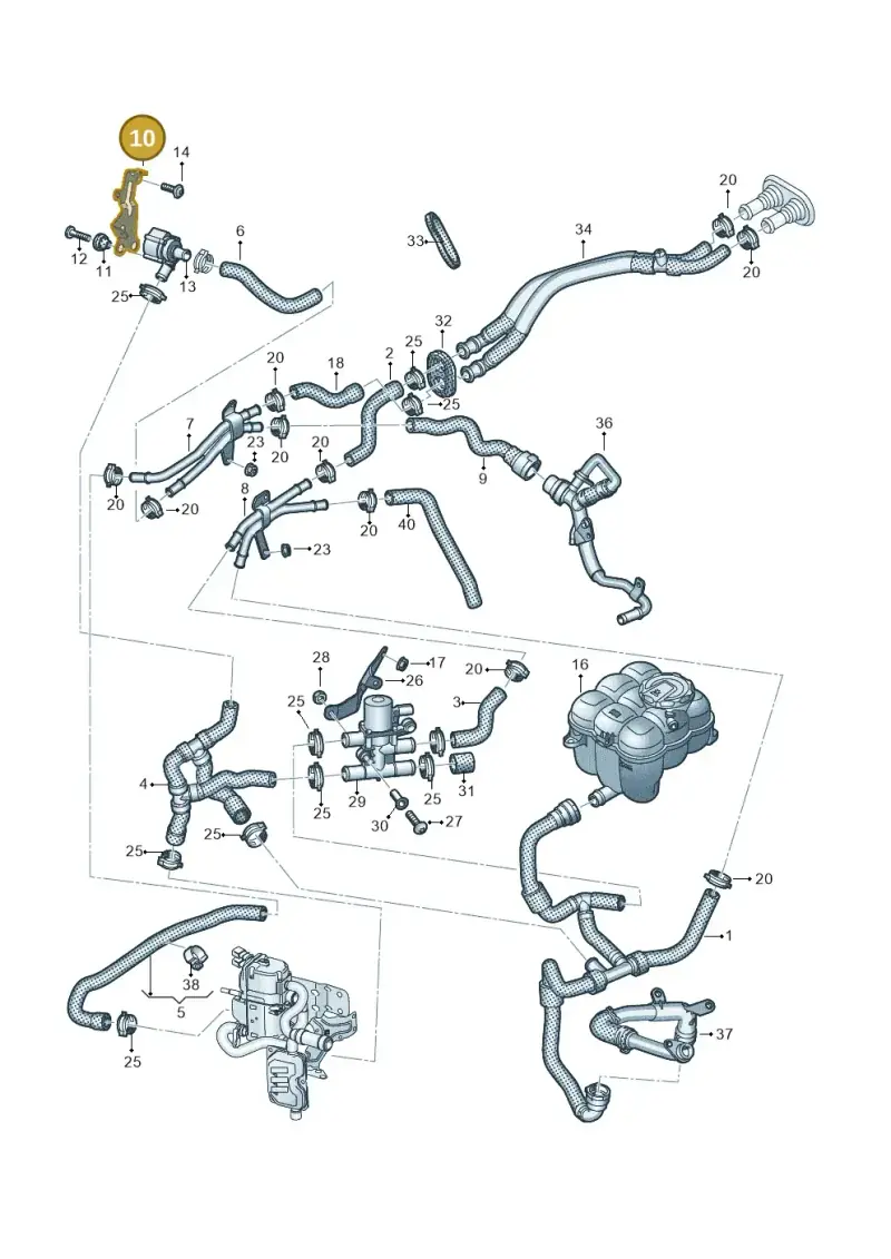 4M0121409A — Volkswagen Touareg (2017-2023) diagram 439819950, position 10