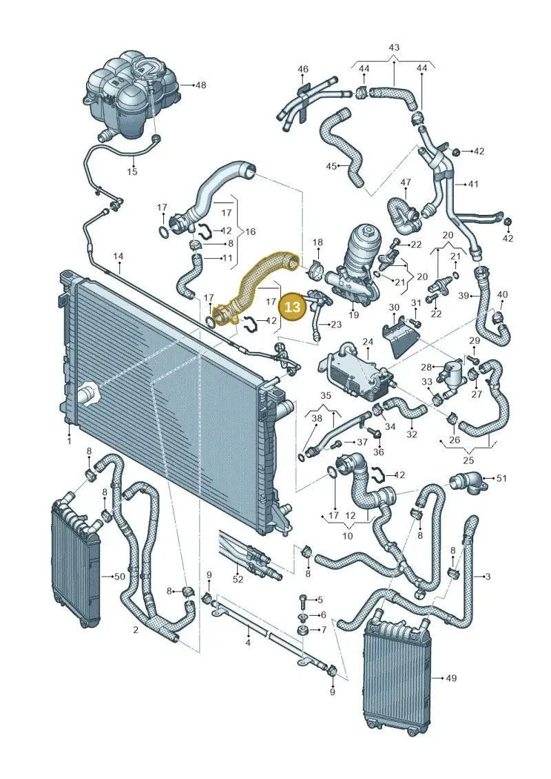 4M0122055CH — Volkswagen Touareg (2017-2023) diagram 439121390, position 13