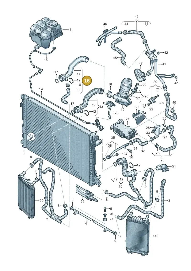 4M0122055DP — Volkswagen Touareg (2017-2023) diagram 439121390, position 16