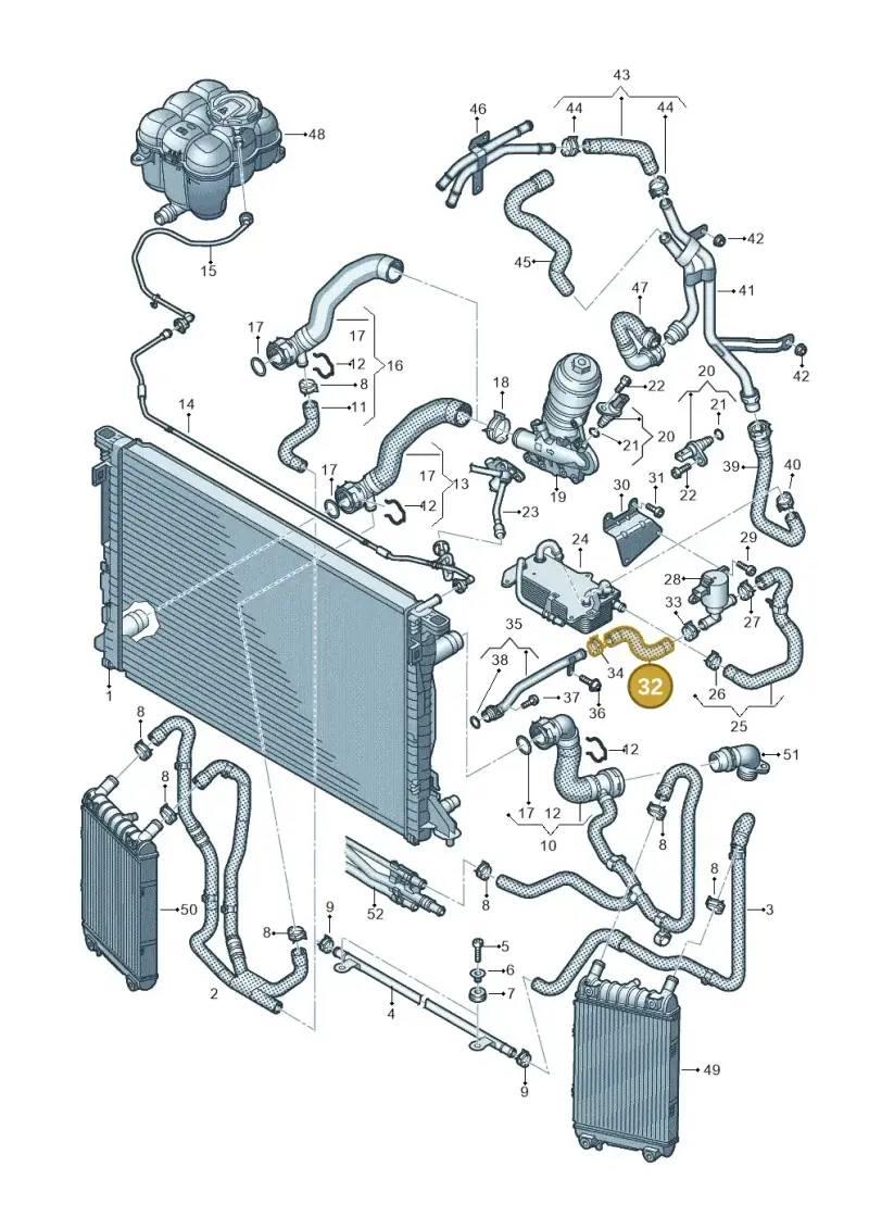 4M0122056AC — Volkswagen Touareg (2017-2023) diagram 439121390, position 32