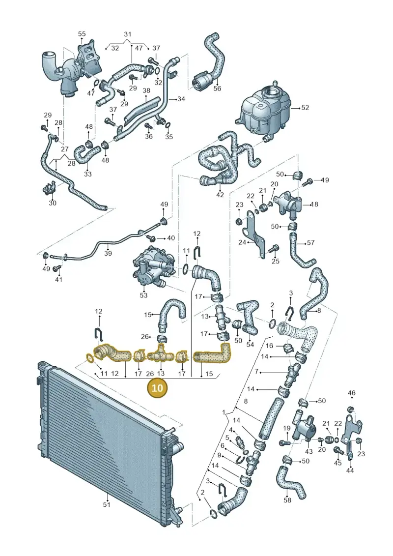 4M0122101CJ — Volkswagen Touareg (2017-2023) diagram 439121210, position 10