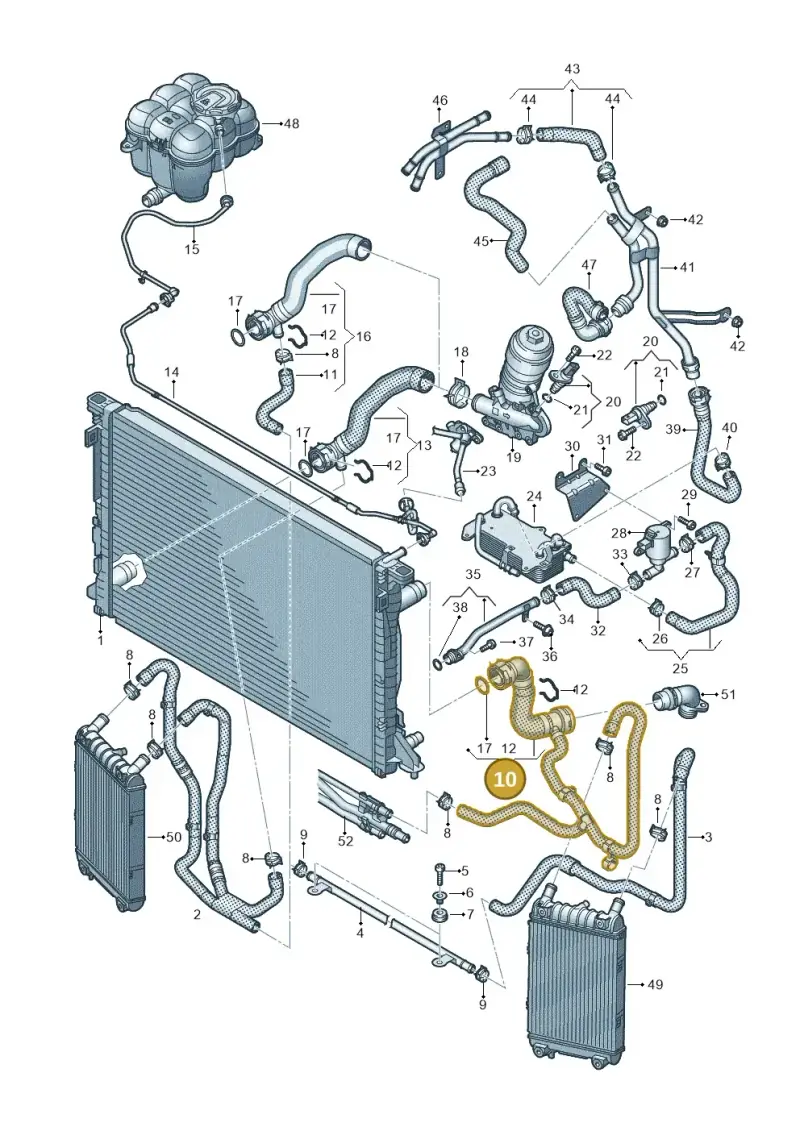 4M0122101CL — Volkswagen Touareg (2017-2023) diagram 439121390, position 10