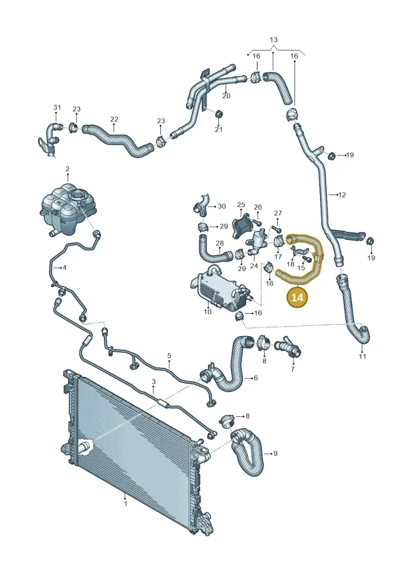 4M0122447D — Volkswagen Touareg (2017-2023) diagram 439121310, position 14