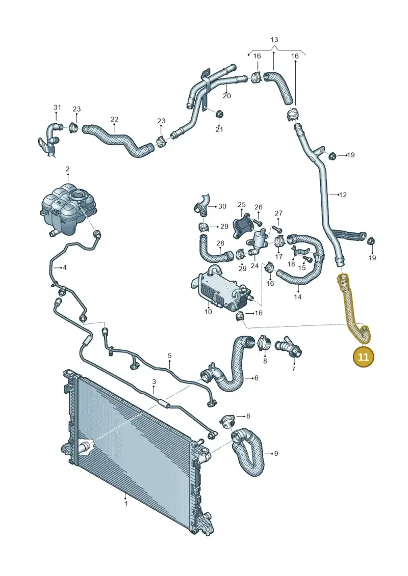 4M0122449AC — Volkswagen Touareg (2017-2023) diagram 439121310, position 11