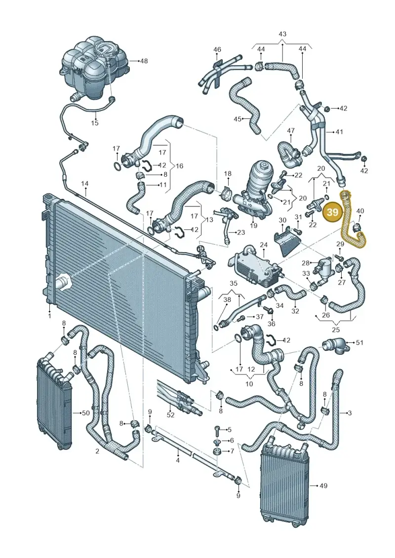 4M0122449AC — Volkswagen Touareg (2017-2023) diagram 439121390, position 39