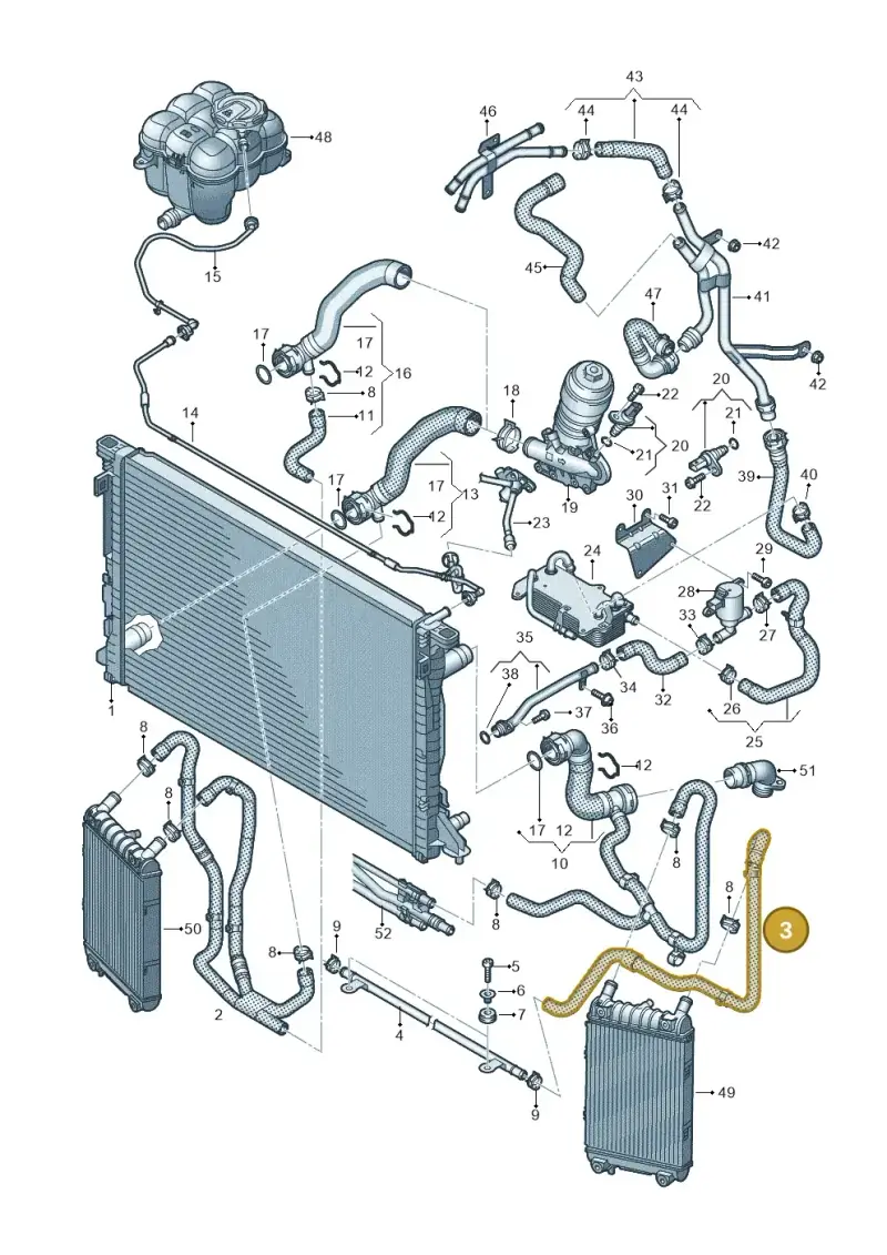 4M0122901K — Volkswagen Touareg (2017-2023) diagram 439121390, position 3