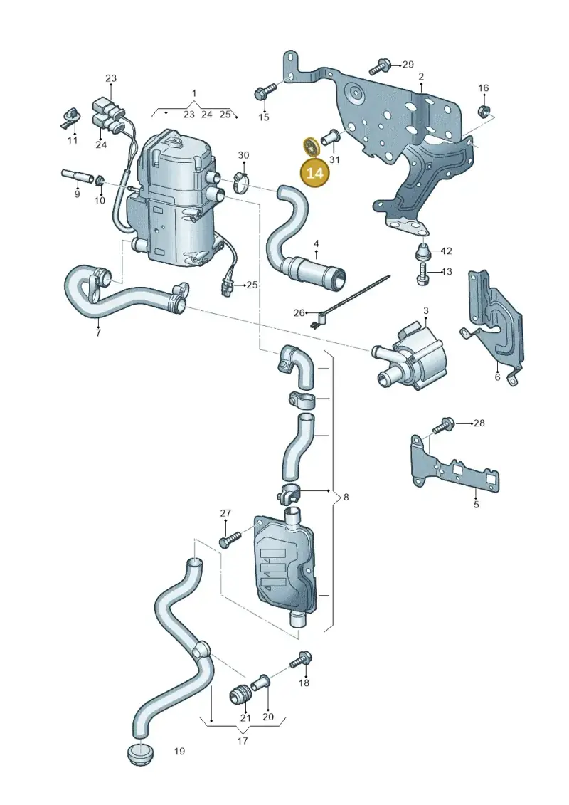 4M0129669 — Volkswagen Touareg (2017-2023) diagram 859261000, position 14