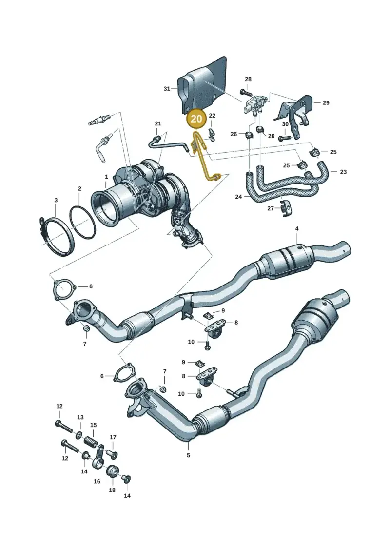 4M0131205AK — Volkswagen Touareg (2017-2023) diagram 439253042, position 20