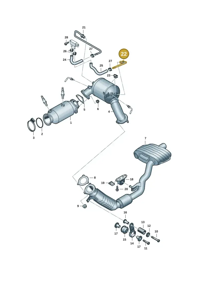 4M0131205AR — Volkswagen Touareg (2017-2023) diagram 439253033, position 22