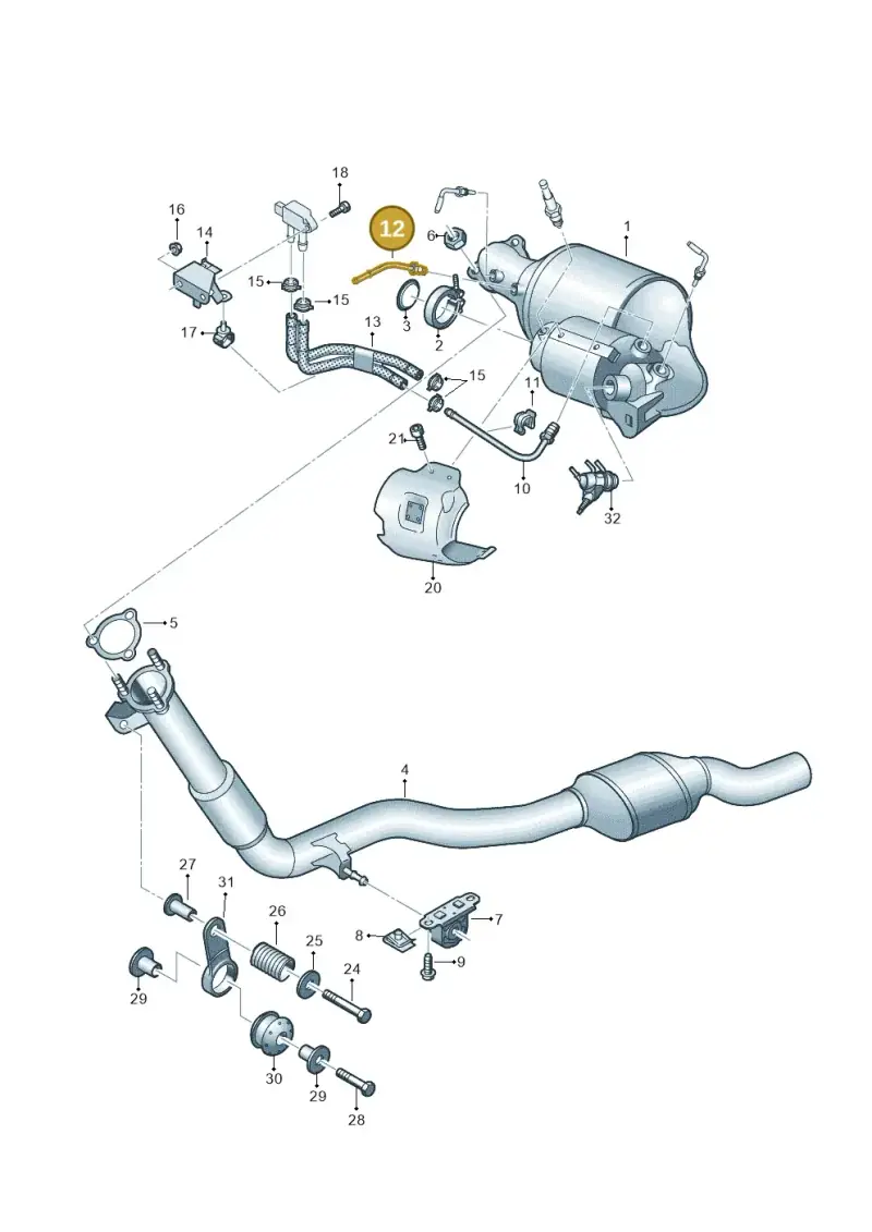 4M0131205E — Volkswagen Touareg (2017-2023) diagram 439253060, position 12