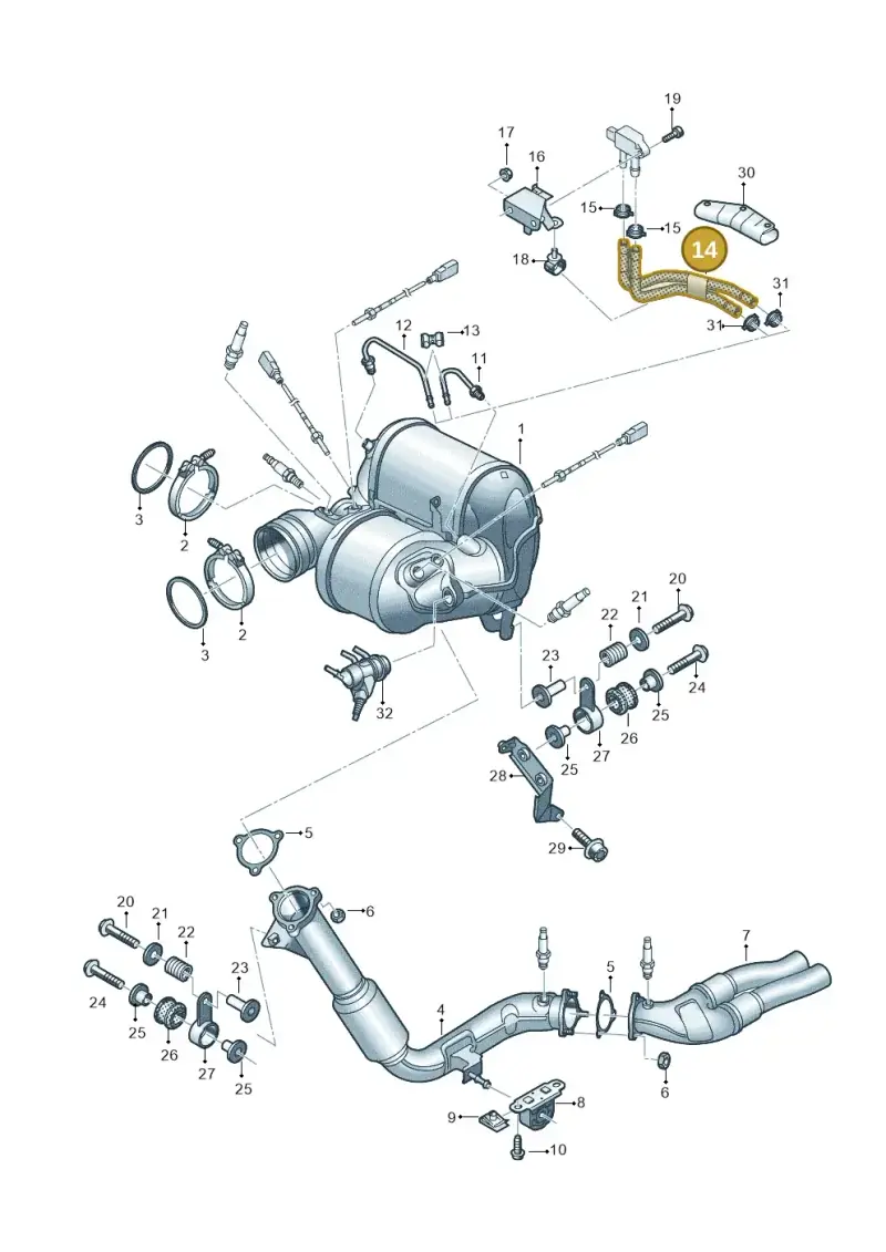 4M0131551C — Volkswagen Touareg (2017-2023) diagram 439253070, position 14