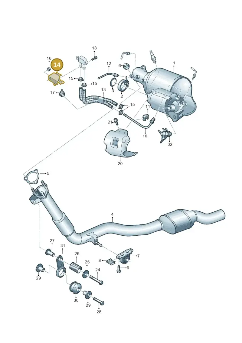 4M0131649H — Volkswagen Touareg (2017-2023) diagram 439253060, position 14