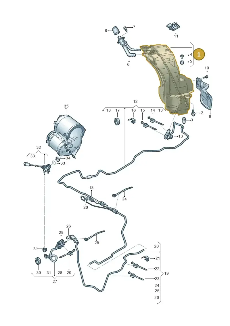 4M0131878CF — Volkswagen Touareg (2017-2023) diagram 439253100, position 1