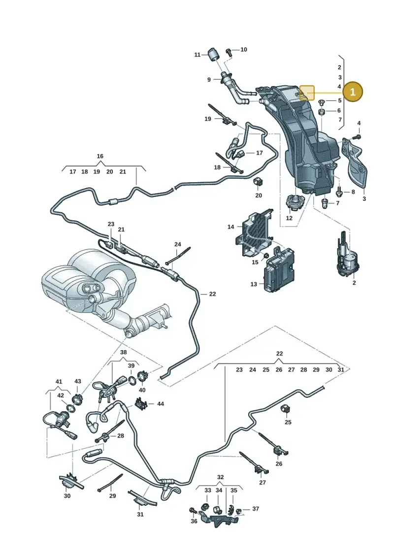 4M0131878CN — Volkswagen Touareg (2017-2023) diagram 439253102, position 1