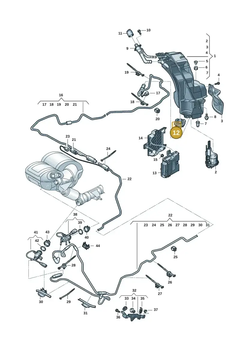 4M0131941C — Volkswagen Touareg (2017-2023) diagram 439253102, position 12