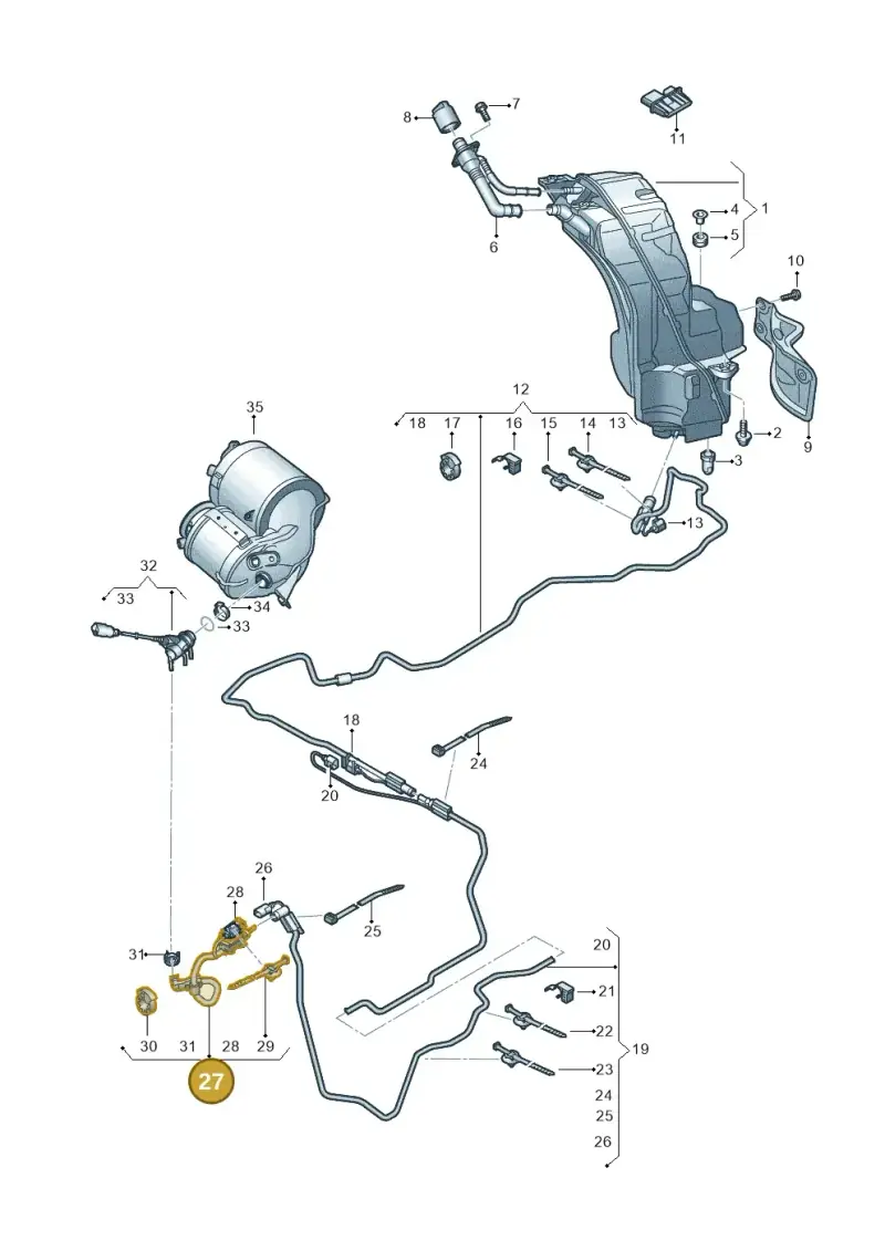 4M0131960B — Volkswagen Touareg (2017-2023) diagram 439253100, position 27