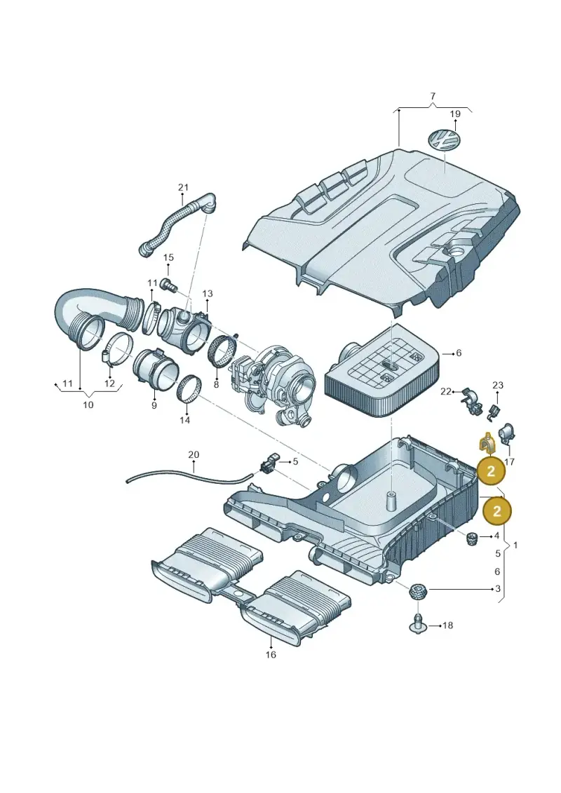 4M0133567A — Volkswagen Touareg (2017-2023) diagram 439129000, position 2