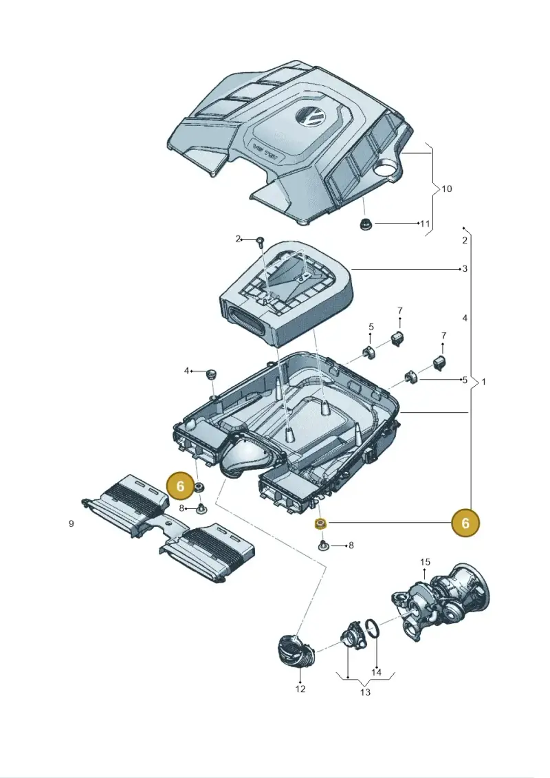 4M0133567B — Volkswagen Touareg (2017-2023) diagram 439129050, position 6