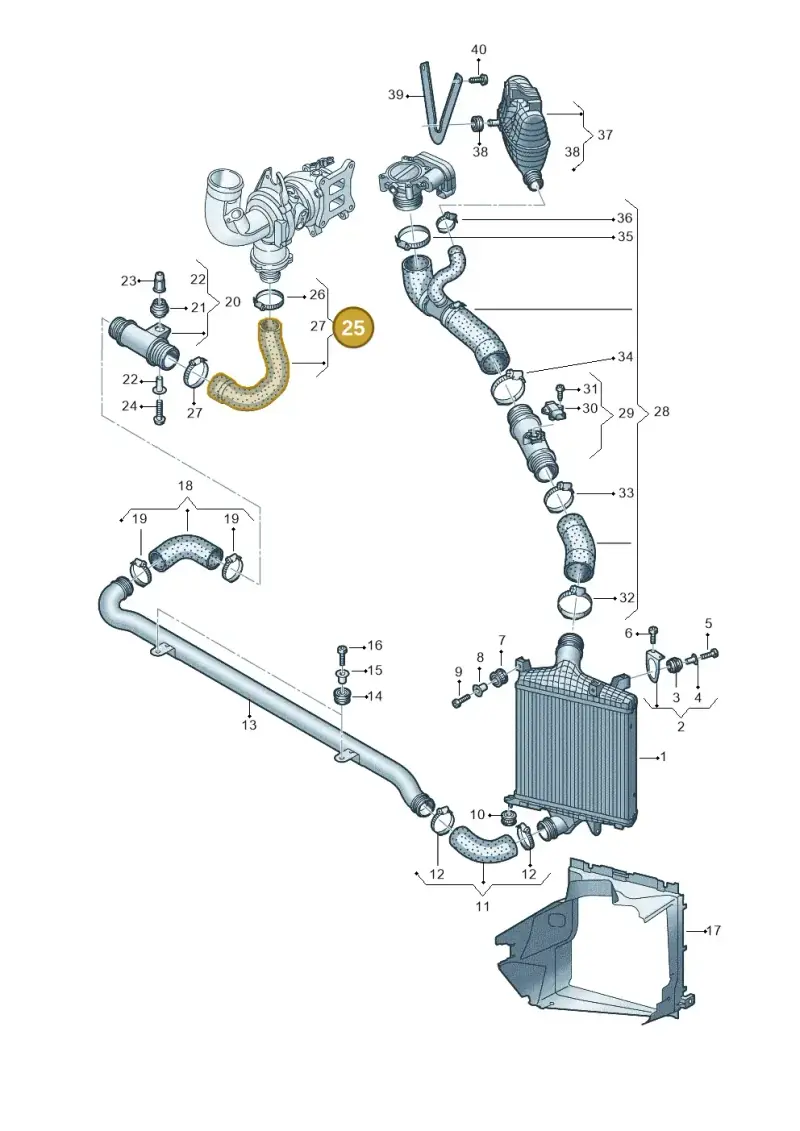 4M0145738R — Volkswagen Touareg (2017-2023) diagram 439145630, position 25