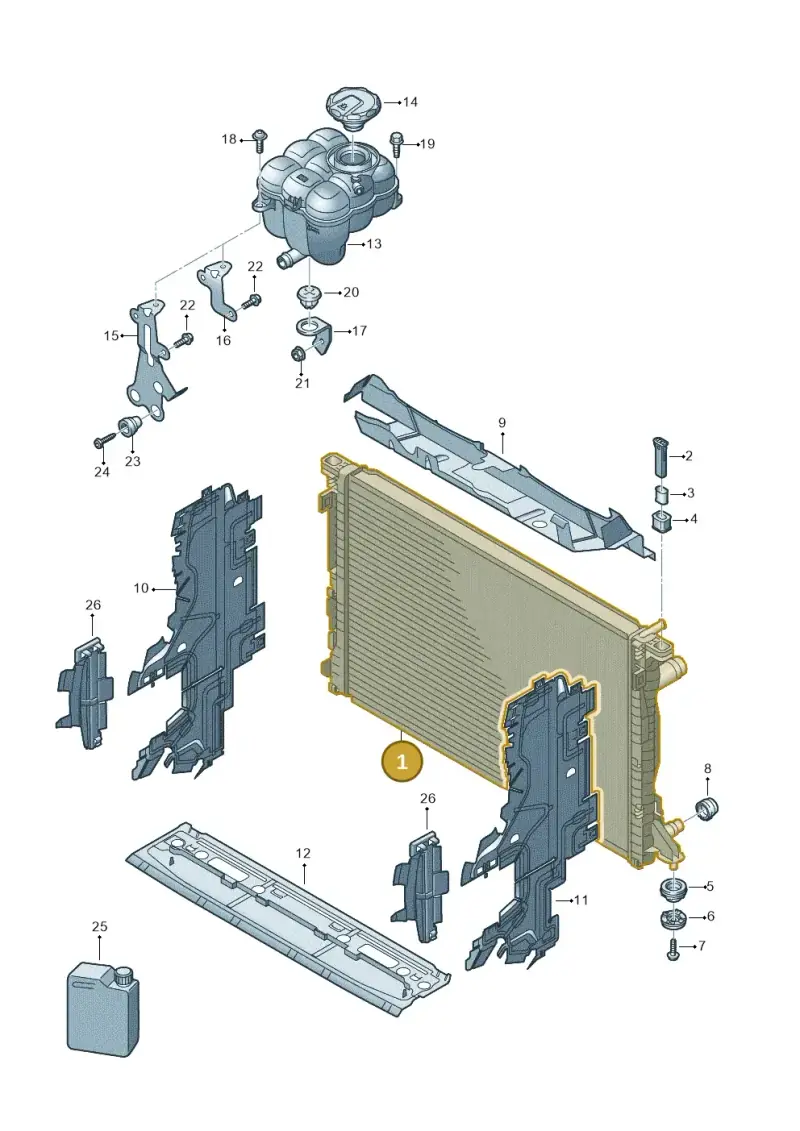 4M0145804T — Volkswagen Touareg (2017-2023) diagram 439122310, position 1