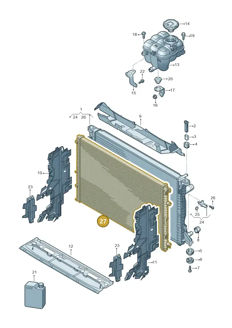 4M0145804T — Volkswagen Touareg (2017-2023) diagram 439122350, position 27