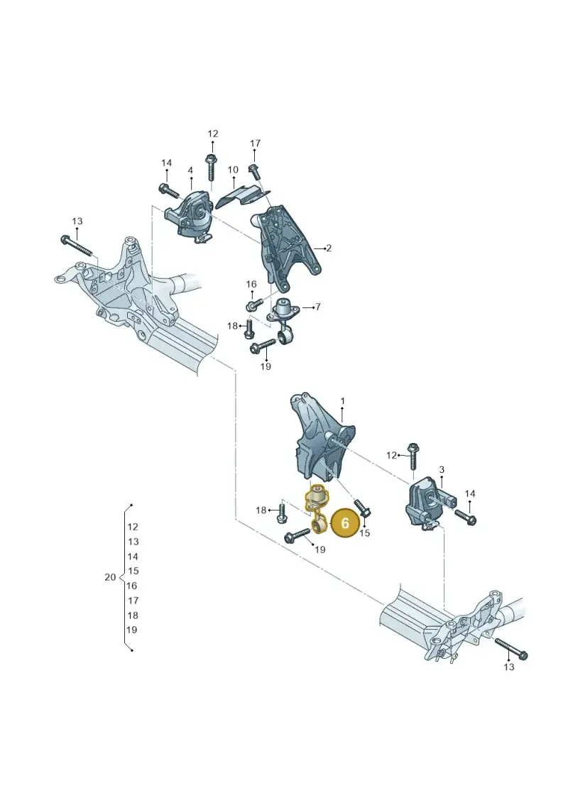 4M0199869AM — Volkswagen Touareg (2017-2023) diagram 849199600, position 6