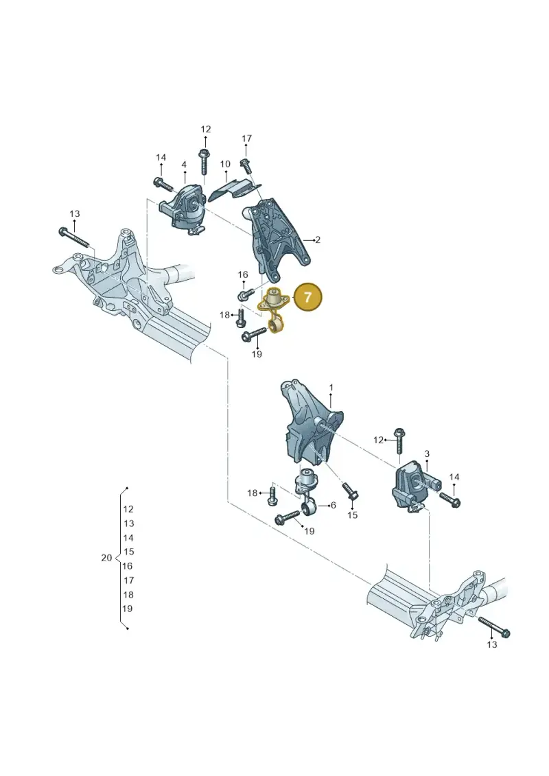 4M0199870AM — Volkswagen Touareg (2017-2023) diagram 849199600, position 7