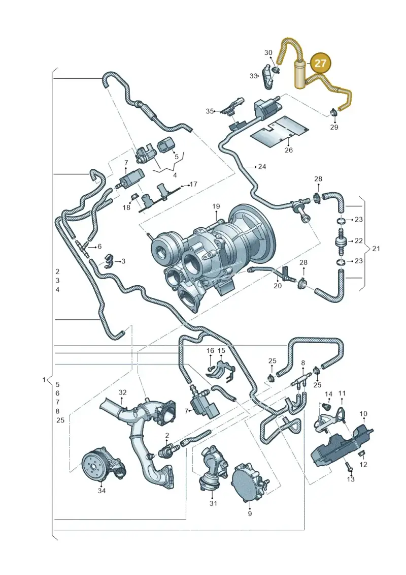 4M0201994AF — Volkswagen Touareg (2017-2023) diagram 439133200, position 27