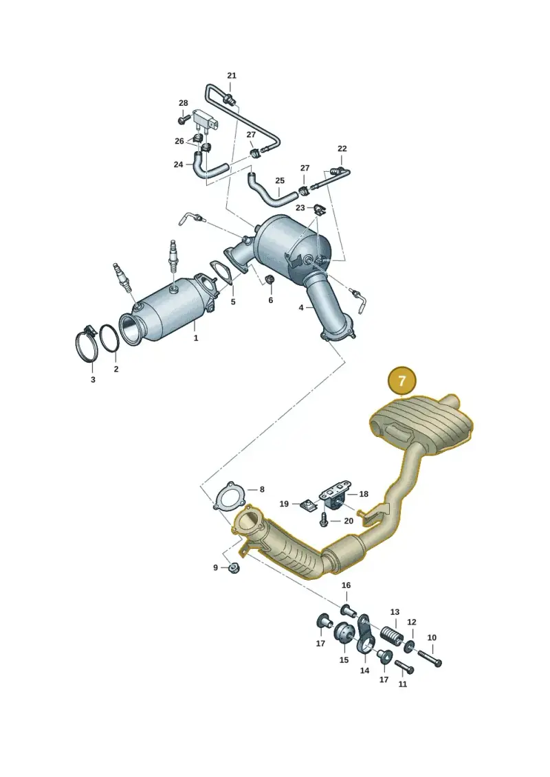 4M0253300BJ — Volkswagen Touareg (2017-2023) diagram 439253033, position 7